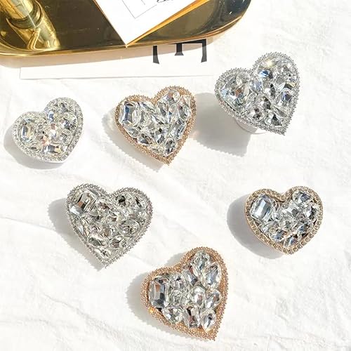 On The Grip CBP002 Onthegrip Cute Cubic Diamond Heart Shape Design Collapsible Expandible Mobile Phone Grip Stand Holder thumb #3