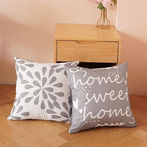 Miniatura 6 de WILPROO Juego de 4 fundas de almohada para exteriores de 16 x 16 pulgadas, funda de almohada moderna para sofá, habitación, cama, automóvil, 15.7 x