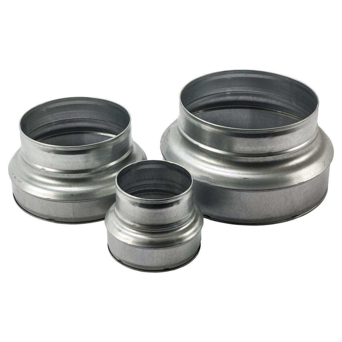 Reduzierstück 100 bis 315 mm | Reduzierung für Lüftungsrohre | Wickelfalzrohr | Reduzier-Verbinder | Reduktion | verzinkter Stahl | Kanal-Übergang (200/150 mm)