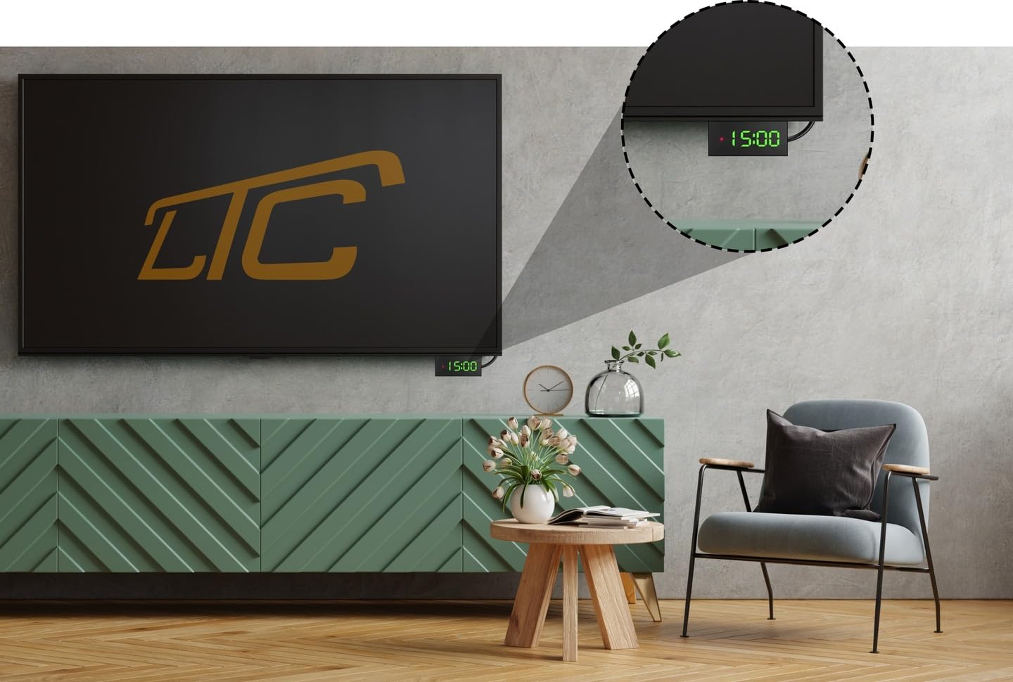 LTC Mini DVB-T2 HD Stick Receiver, H.265 HEVC Decoder, Full HD 1080p, 2-in-1 lernfähige Fernbedienung, PVR Aufnahme, USB, HDMI, Infrarot-Sensor, Schwarz