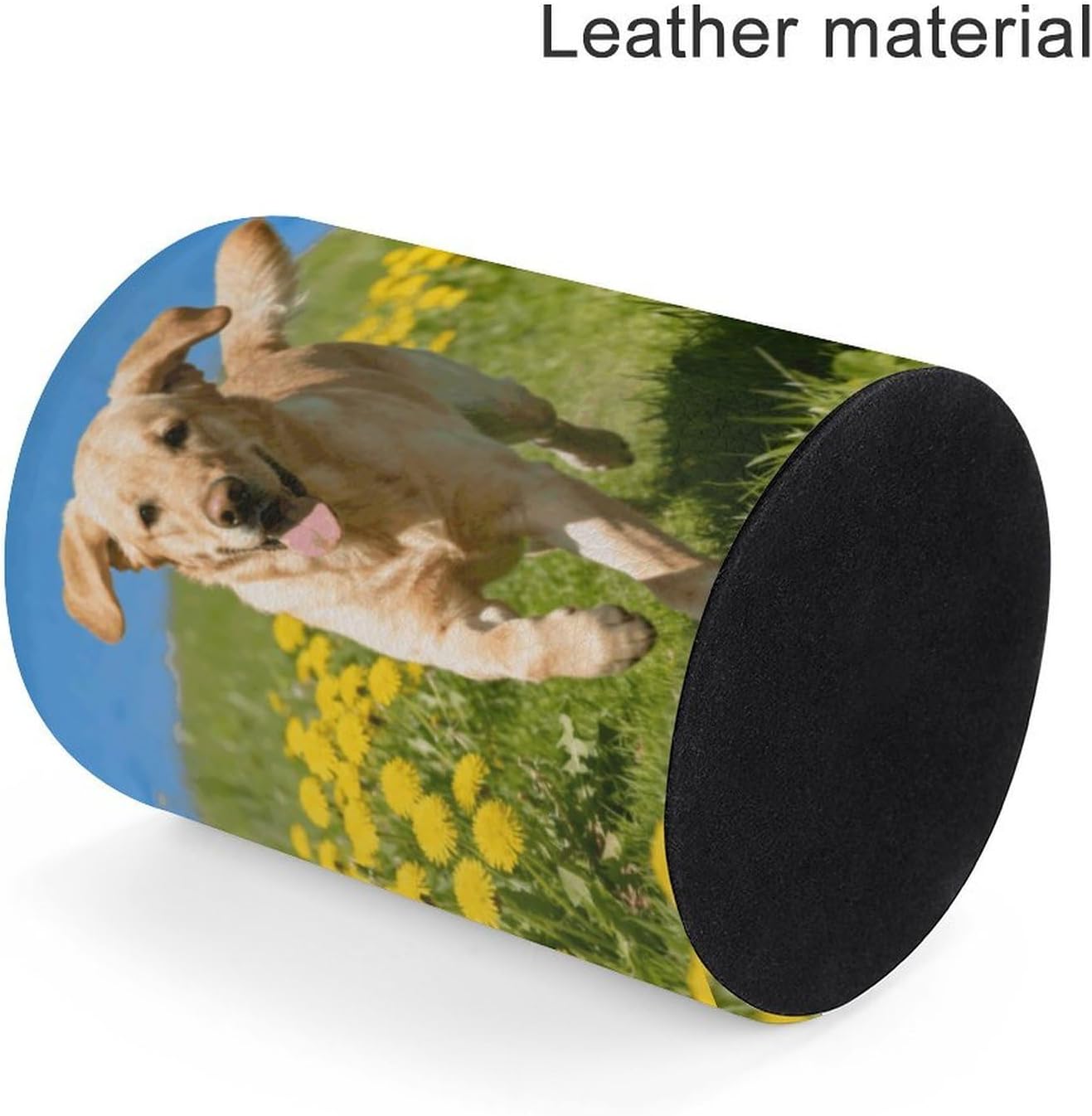 Round Pu Leather Pen Cup Holder for Office Desk Accessory image 4