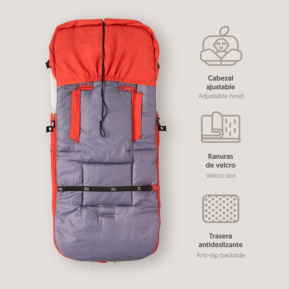 Interbaby Chanceliere Bebe Poussette Couverture Poussette Bebe Hiver, Doux | Sac de Couchage Poussette Bebe Détachable, Double Ouverture, Lavage Facile, Matériaux Antiallergiques, Minnie Topos