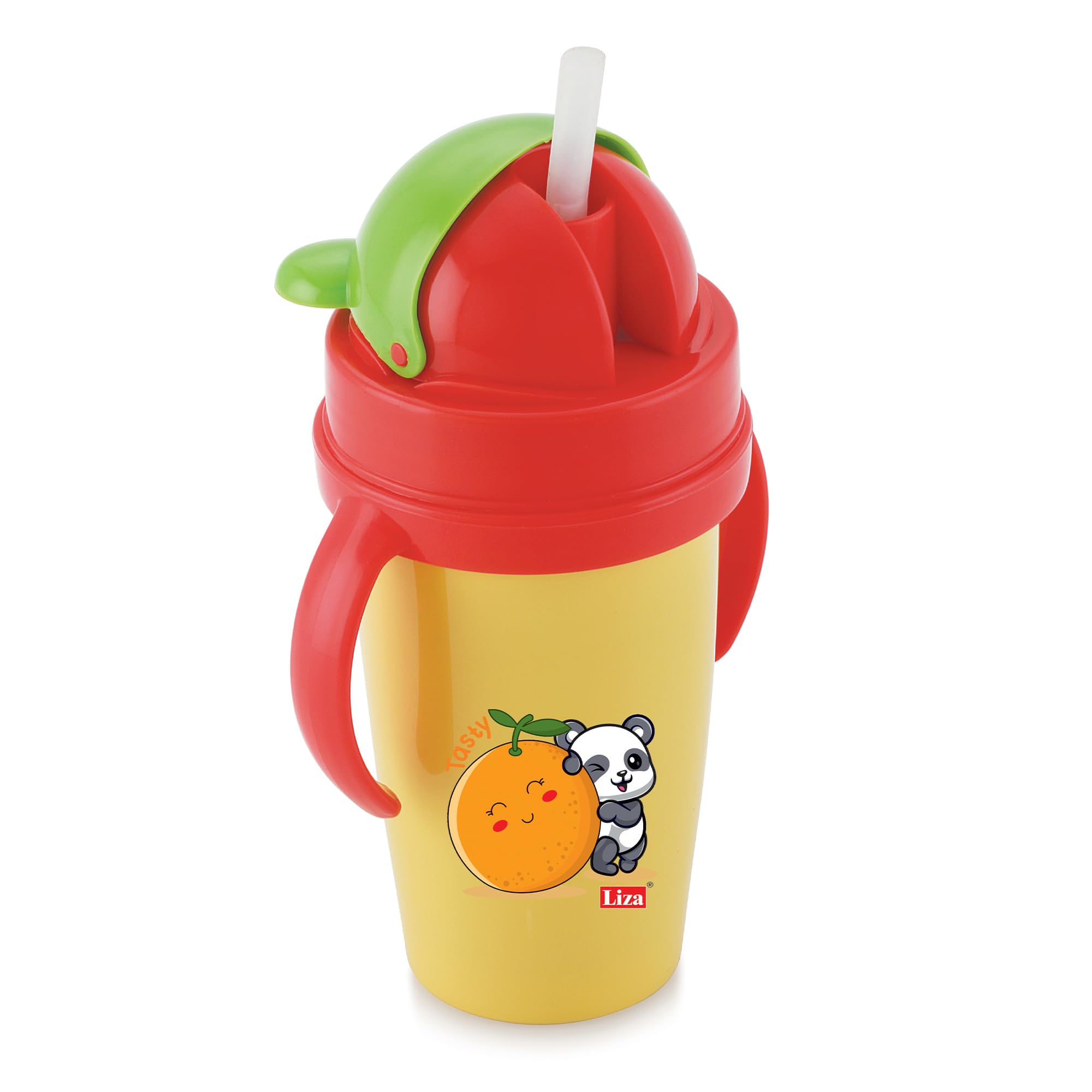 LUCIDO Gravity Hot & Cold Insulated Stainless Steel Sipper Water Bottle for Baby Kids with Straw (Yellow & Peach, 360 ml, Small) (B0D4LWB9XX) Amazon Price History, Amazon Price Tracker