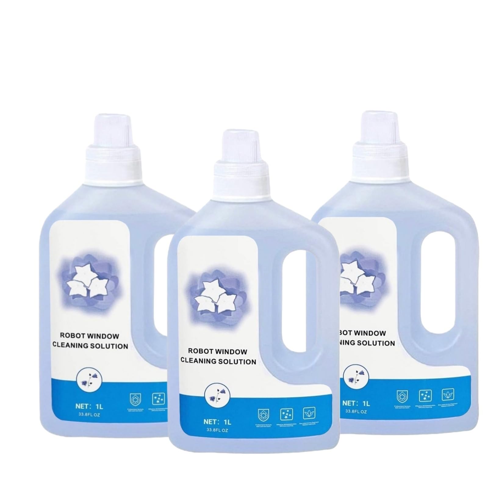 Fensterreinigungslösung, kompatibel mit ECOVACS Winbot W2 PRO Omni/W2 Omni/W2 PRO/W1 PRO/WINBOT MINI – streifenfreie Glasreinigerflüssigkeit(3 packs)