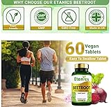 Etanics Beetroot Tablets | High Strength 400mg Vegan Supplement | Rich in Vitamins & Minerals | Nitric Oxide Booster | Blood Pressure Support | Suitable for Vegetarians and Vegans - Made in The UK - Image 3