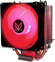 Cooler CPU Intel LGA X99 X79 Xeon LGA 2011 v3 LED RGB Gamer Ryzen Am4 Am3 120mm 775 115x 1200 1366 1700 (Vermelho)