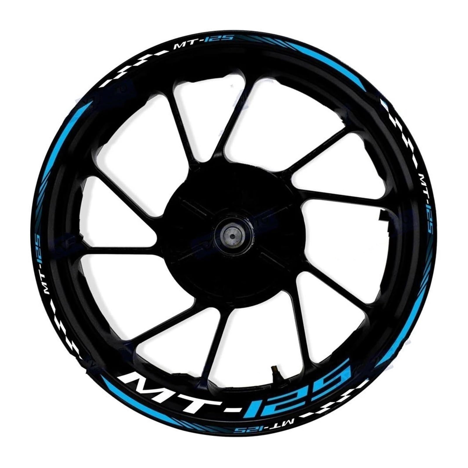 Motorcycle for Yamaha MT-125 MT125 Wheel Stickers Night Reflective Rim(Color2)