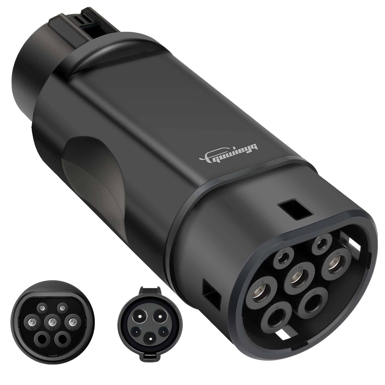 Adaptador Tipo 1 a Tipo 2, Apto para vehículos eléctricos Tipo 2, Adaptador de Carga EV SAE j1772 a IEC62196 EV Adaptador de Cargador
