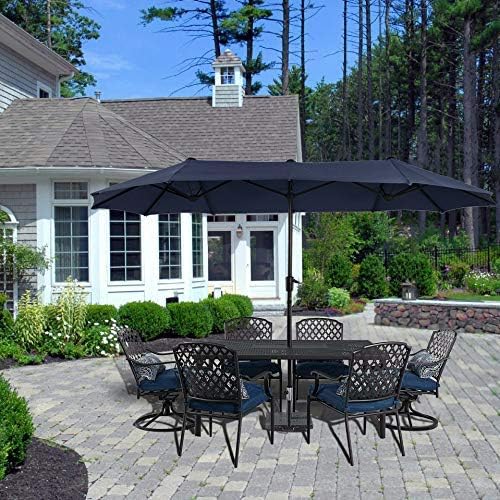 Miniatura 4 de PHI VILLA 13ft Double-Sided Twin Outdoor Patio Umbrella Market Umbrella