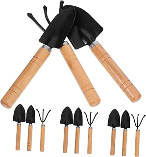 15pcs Mini Garden Tool Set with Indoor Plants and Bonsai | Wood and Iron Construction, Soil Loosening, Small Spaces Use, Compact Kit