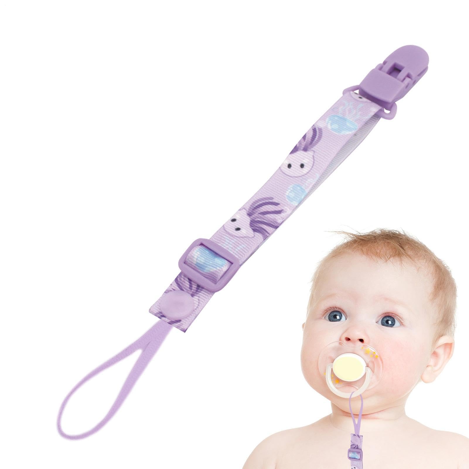Pacifier Clip - Soother Holder with Silicone Beads | BPA Free, Adjustable Strap for Teethers, Pacifiers Toys, Safe Stylish Accessory for Adjustable and Versatile Strap — view 9