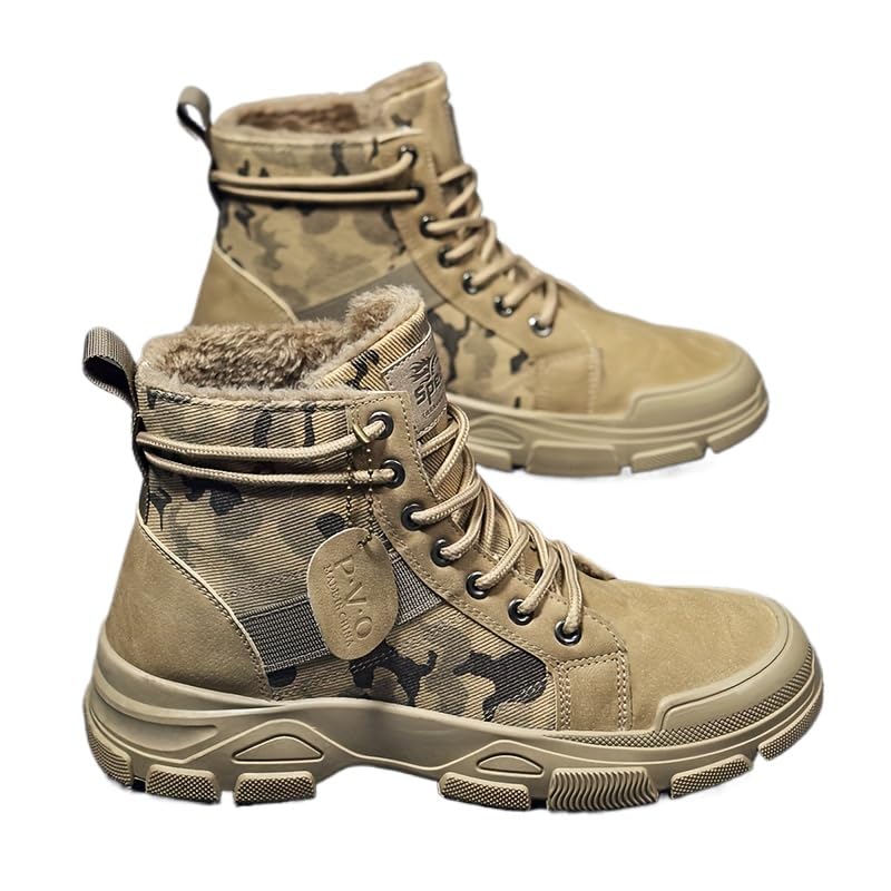Tactical Camouflage High Top Boots for Men - Durable Outdoor Training and Hiking Shoes