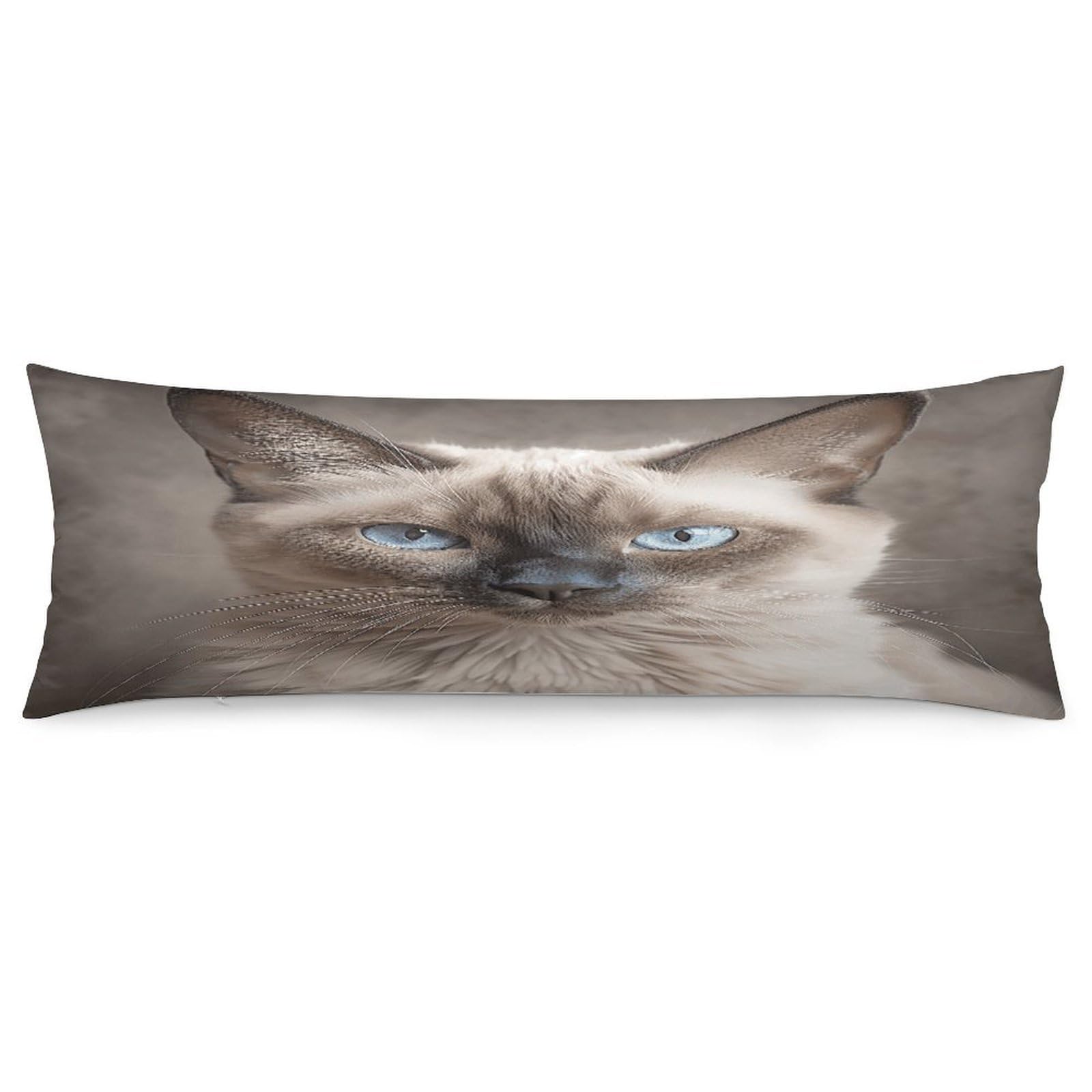 Beautiful Siamese Cat Throw Pillow Cover Soft Pillow Case Decorative Lumbar Pillow Cover Cozy Throw Pillowcase Polyester Rectangular Cushion Case Decor for Couch Sofa Bed