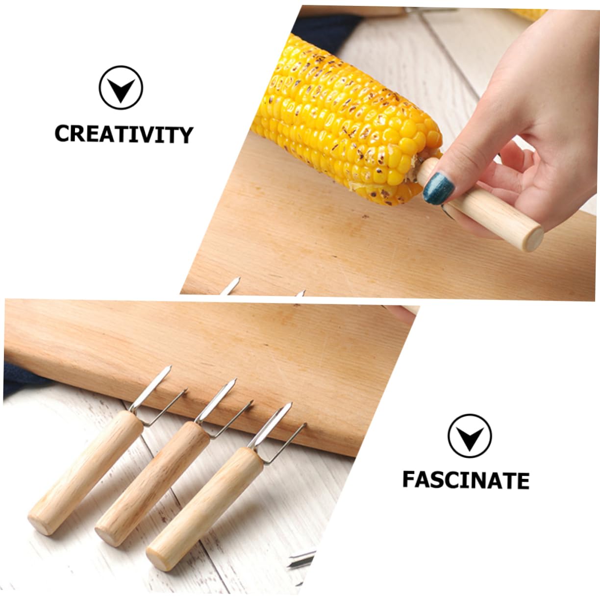 24pezzi Forchette Professionali Per Inossidabile Utensili Per Bbq Picnic e Facili Trasportare Design Per