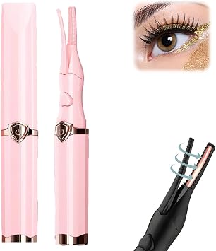 Electric Eyelash Curlers,2026 Upgrade Heated Eyelash Curler for Women,Mini Electric Eye Lash Curler with 3 Heat Modes,Fast Heat up in Finalize Eyelash Holder Tool Pink/1pcs