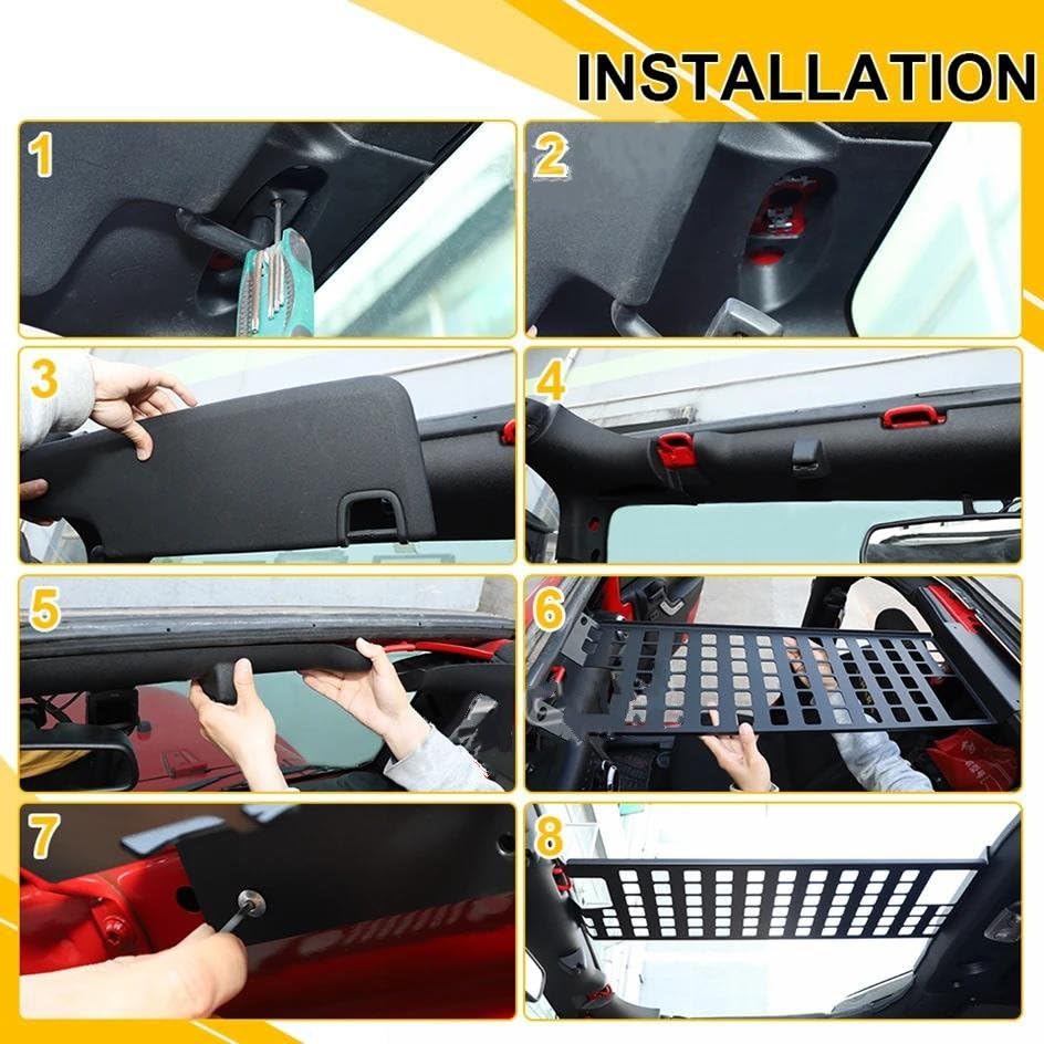 jeep jk ラングラー ルーフラックハードパネル ジープラングラーJk4ドア用ルーフラック,ハードトップモール