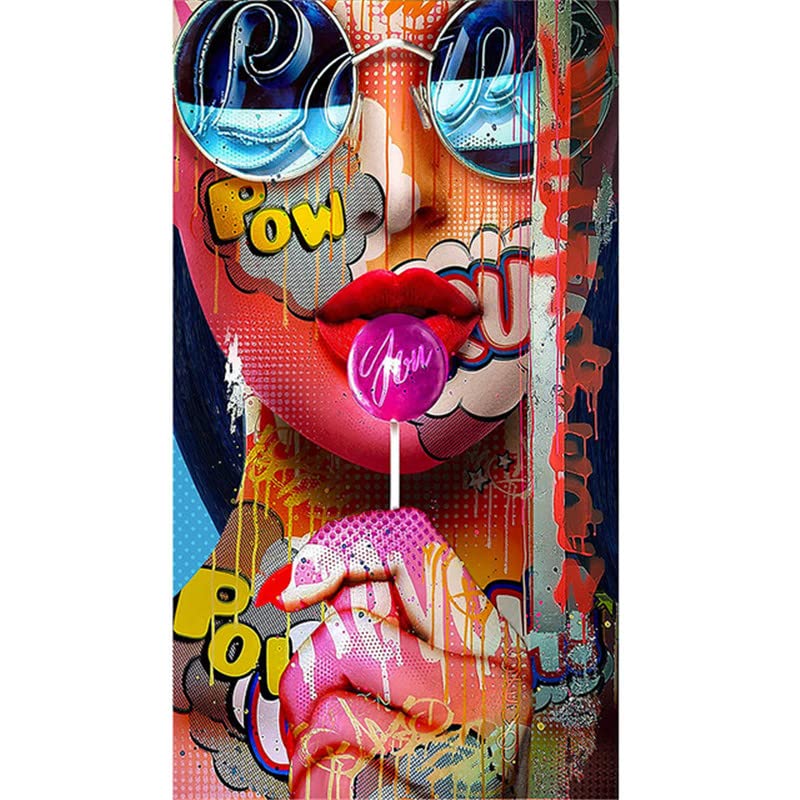 Motiv Panther Paulchen XXL 130x130 Silber Alu PopArt/Malerei/Gemälde/Street Art