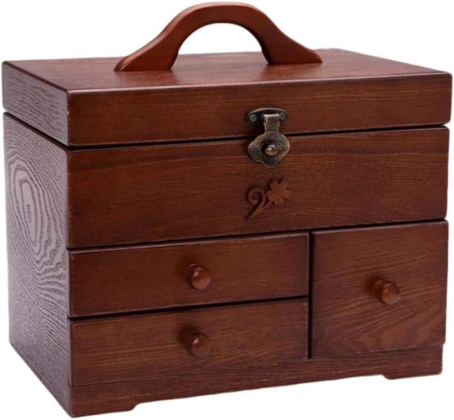 バタフライ 収納箱 裁縫箱 フランスアンティーク ノルウェー 木製