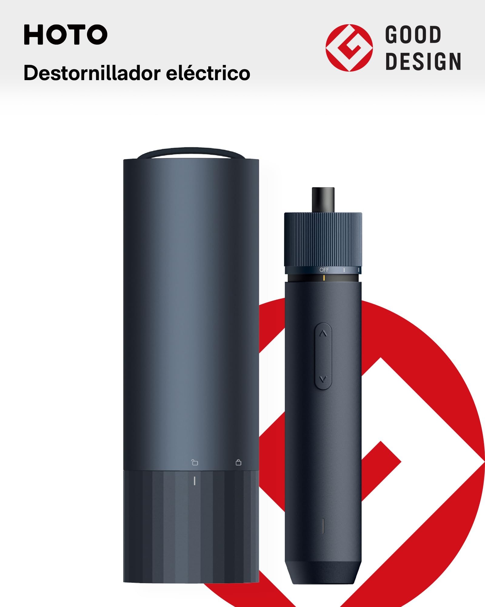 HOTO Juego de Destornillador Eléctrico 3.6V Inalámbrico, 4 N.m de Par | 12 Puntas de Acero S2 y Luz LED, kit de herramientas para reparación de computadoras y montaje de muebles