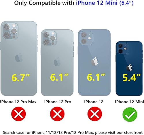 Miniatura 7 de JIAXIUFEN Funda transparente para iPhone 12 Mini, diseño de flores, a prueba de golpes, delgada, de poliuretano termoplástico, protección contra