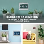 Thermostat intelligent couleur Wi-Fi Honeywell Home RTH9585WF, programmable sur 7 jours, écran tactile, Energy Star, prêt pour Alexa, nécessite un fil C, non compatible avec le chauffage à tension de ligne, Argent