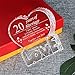 KWOOD Customized Engraved Heart-Shaped Crystal, 20 Year 20th Anniversary Wedding Gifts for Couples Wife Girlfriend Husband Boyfriend (20th Anniversary)