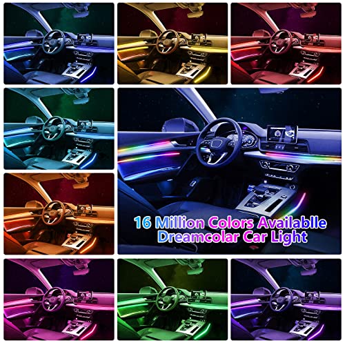 Webupar Dreamcolor Acrylic Interior Car Lights, 22 In 1 Rgb Car Led Strip Lights With App Control And 213 Color Modes, Car Accessories Car Decorative Lights, Neon Car Ambient Lighting Kits #TOP2