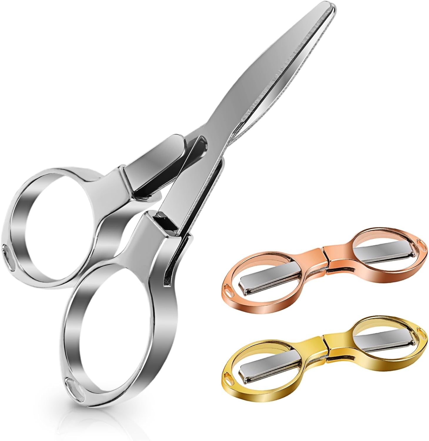 Amazon.com : Nogeqi 3 Pcs Stainless Steel Badge Reel Scissors, Safety ...