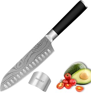 BEAFUORCT Japenses Chef Knife, 7inch Chefs Knife, Stainless Steel Kitchen Knives, High Carbon Chopping Knife, Sharp Santof...