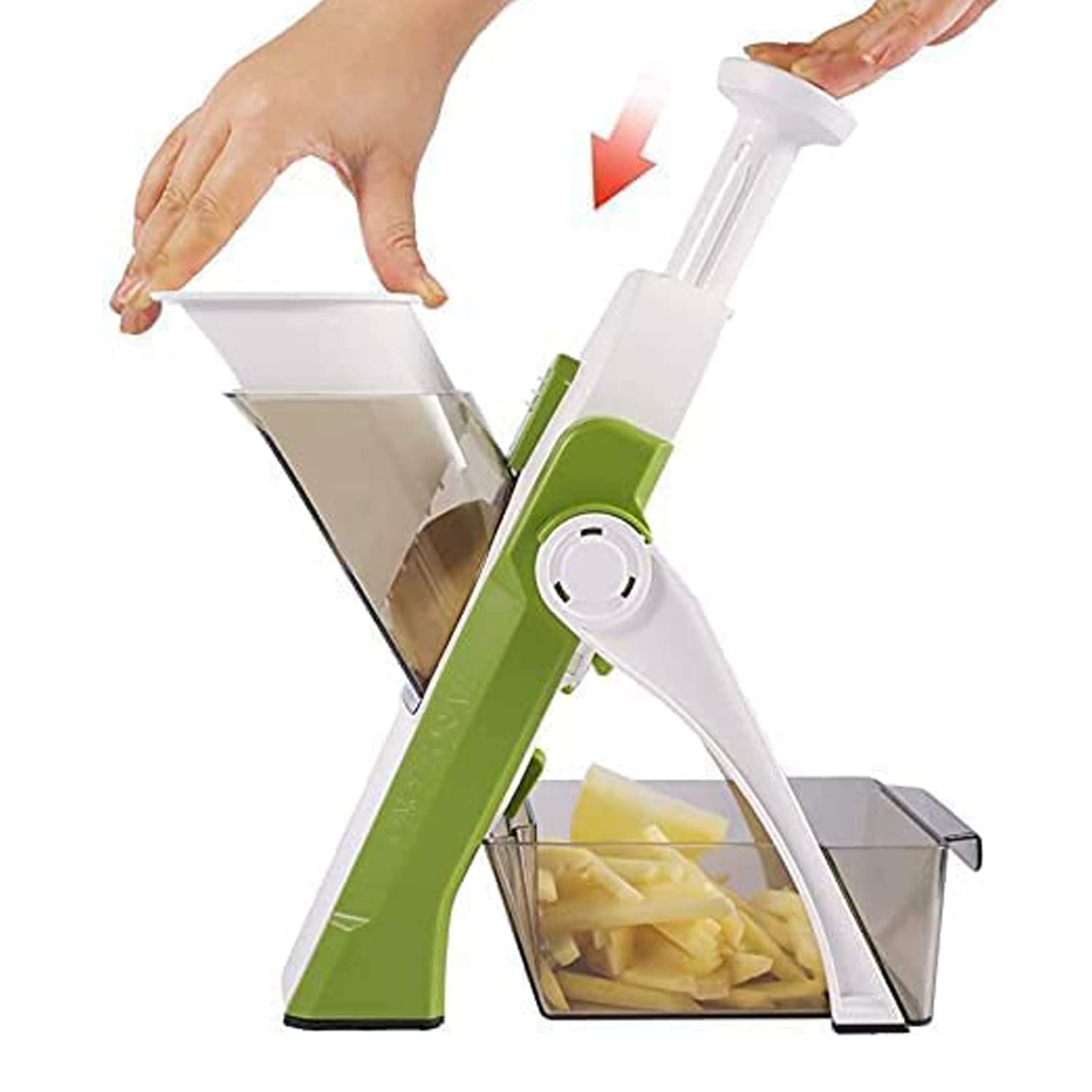 Avenn Multipurpose Mandoline Slicer Spiralizer Vegetable Slicer | Veggie Slicer Mandoline Food Slicer with Julienne Grater | V Slicer Cutter | Vegetable Spiralizer Cutter Zoodle Maker (Multicolor)