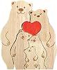 Personalize Lovely Bear Wood Puzzle Unique Family for Mother ' s Day Father ' s Day Housewarming Decor Bear Wooden Jigsaws Puzzle