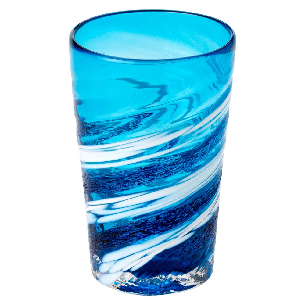Ryukyu Glass Rough Wave Beer Glass, 200ml