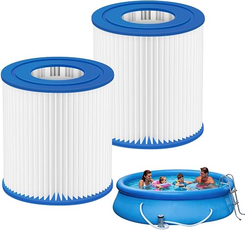 PJT 2 Pack Type H Pool Filter Cartridges for Intex 29007E & 330 GPH Pumps