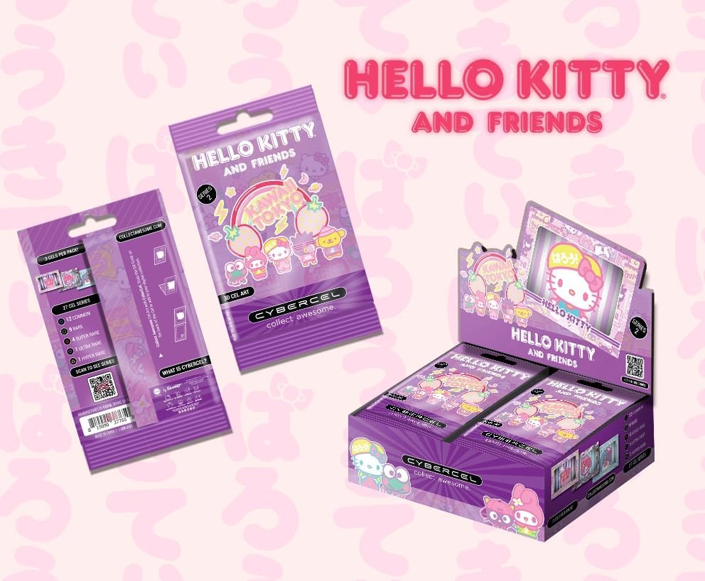FiGPiN CYBERCEL Collectible Art Cards: Hello Kitty and Friends Tokyo Kawaii Series 2 - Sealed Foil Pack