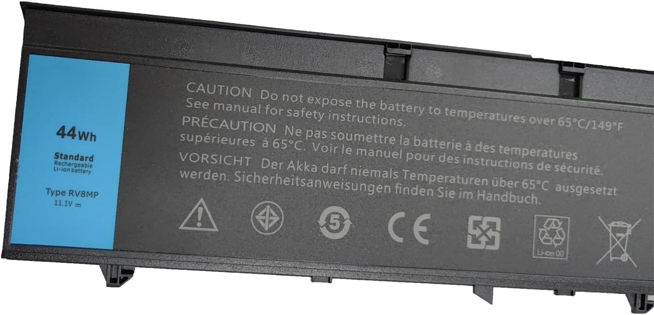 RV8MP 1H52F 1NP0F 37HGH 9G8JN H6T9R KJ321 Laptop Battery Replacement for Dell Latitude XT3 Series(11.1V 44Wh)