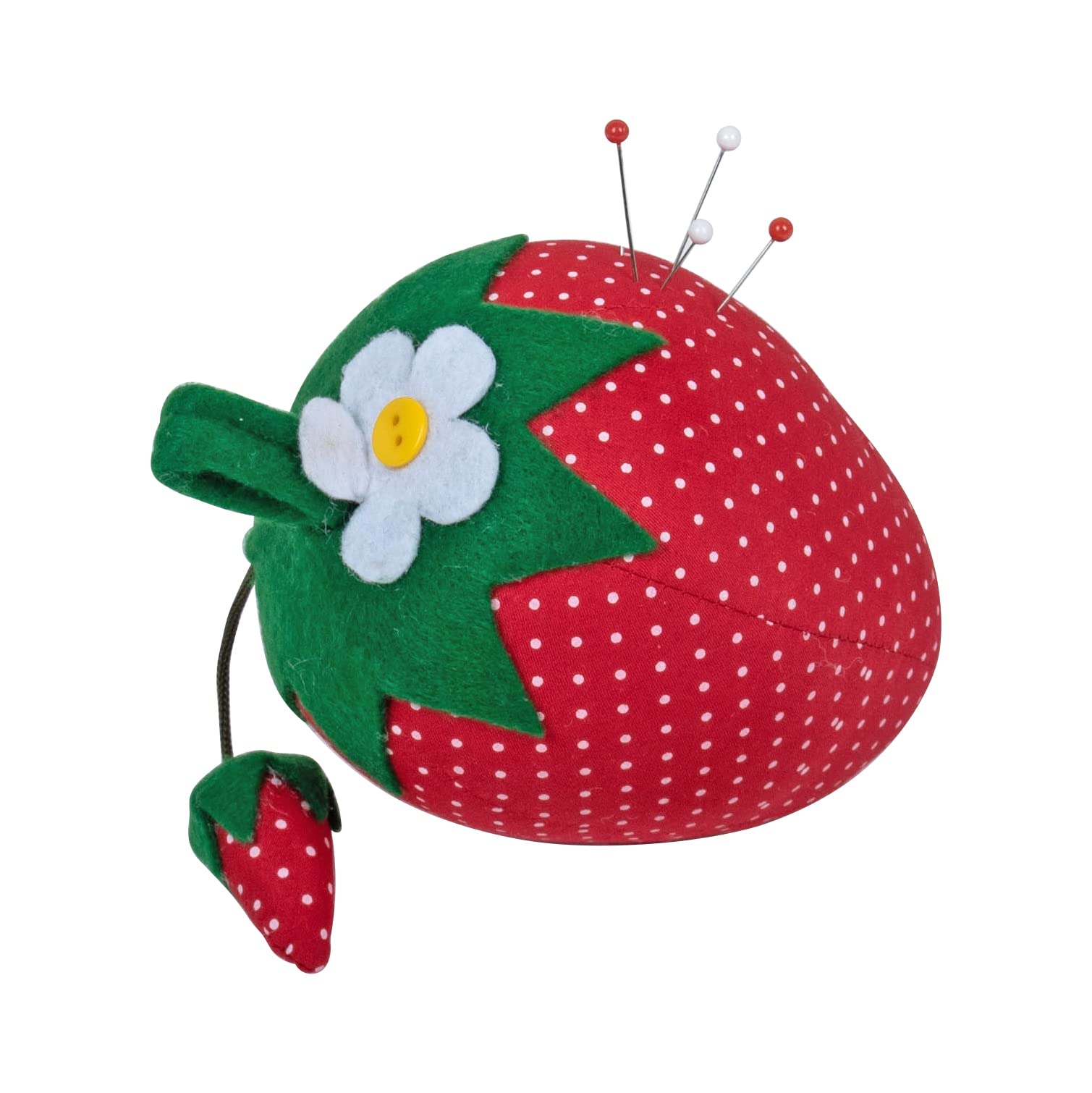 Hobby Gift Strawberry Novelty Fabric Pincushion - 6.5 X 6.5 X 9Cm