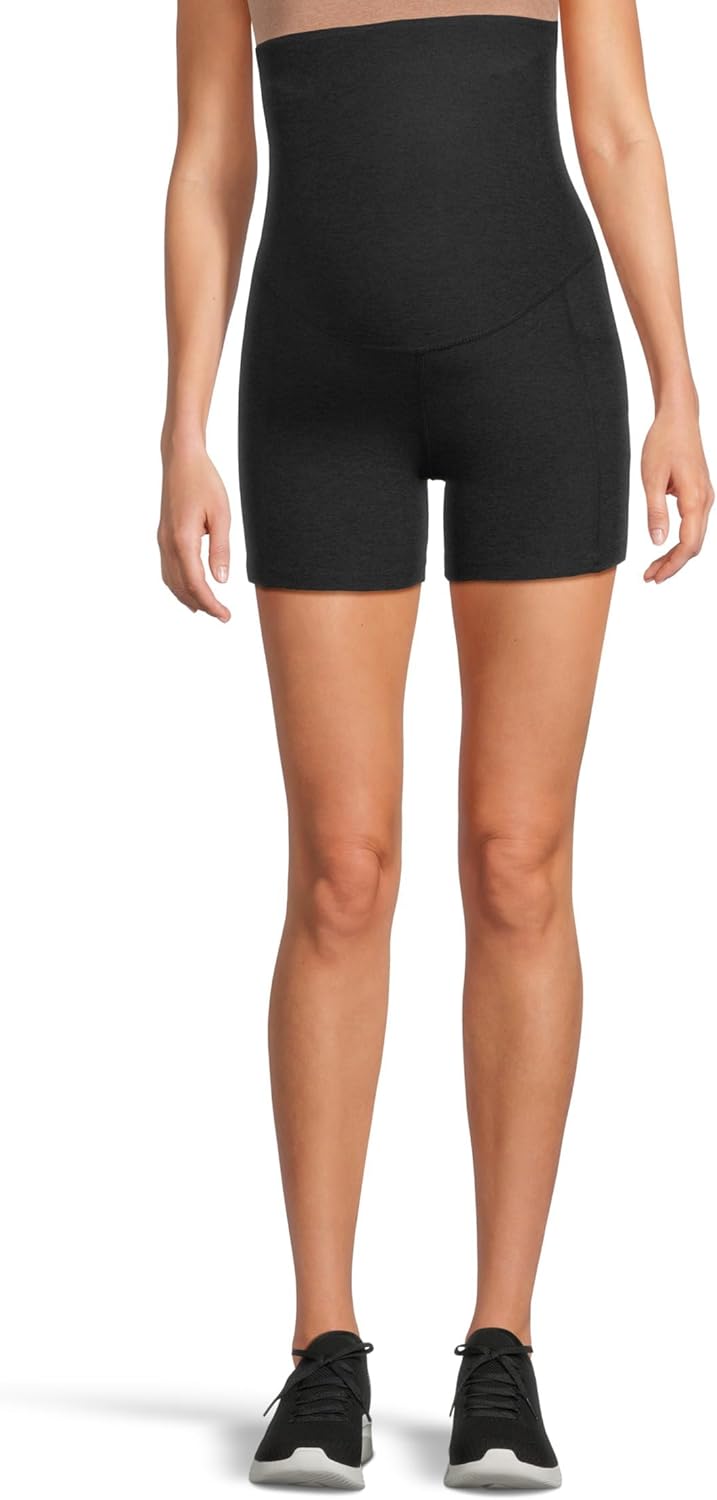 Beyond Yoga Women's Spacedye Keep Pace 5" Maternity Pocket Biker Shorts