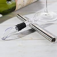Vista 7 de YouYah Wine Chiller Stick 3-in-1 Stainless Steel Wine Bottle Cooler Stick,Rapid Iceless Wine Chilling Rod with Aerator and Pourer,Wine Gift