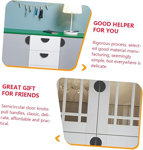 Miniatura 4 de Uonlytech Perillas semicírculas para gabinetes Decoración casera única Metal Semicírculo Manija al azar