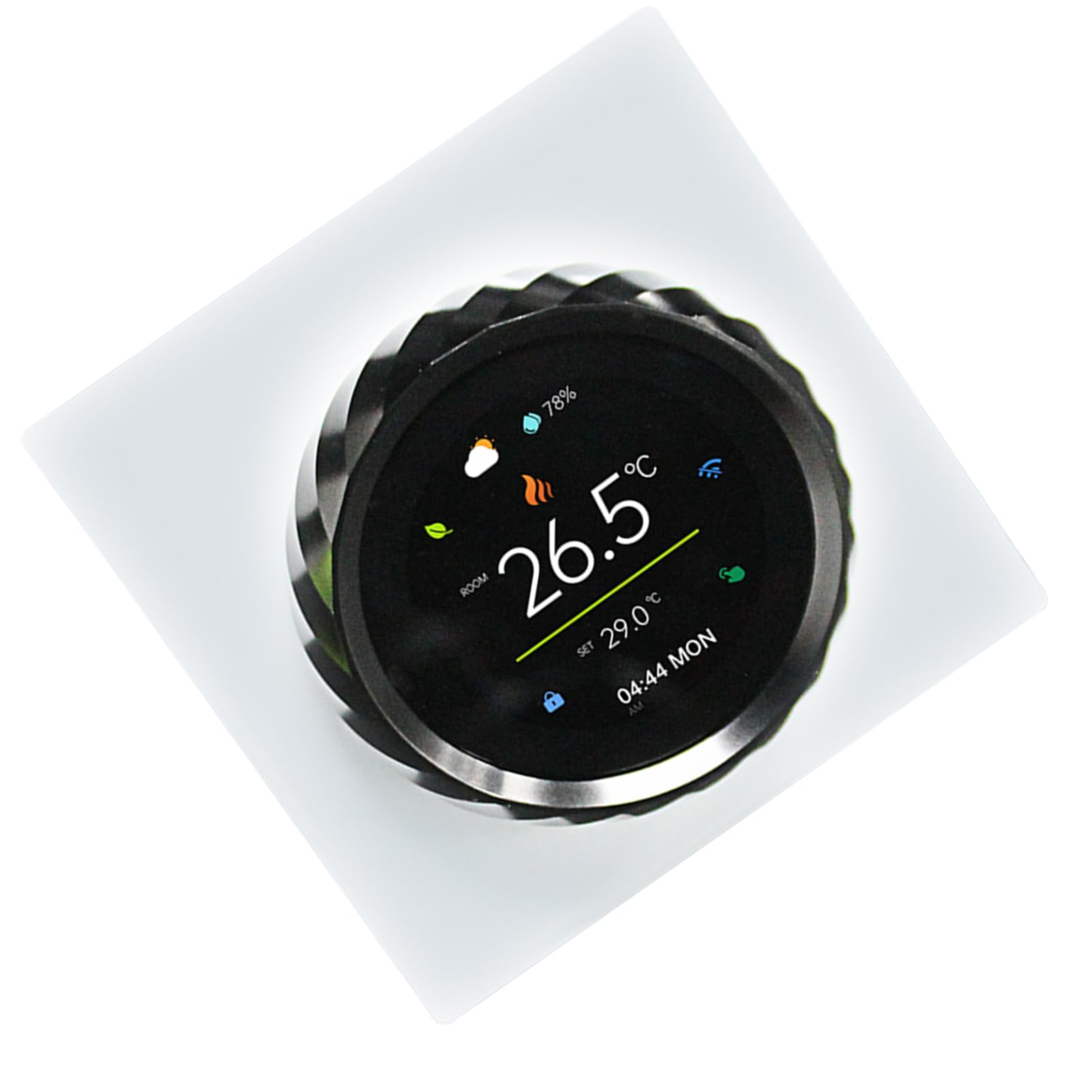 Mingzhe Termostato WiFi Inteligente, Controlador de Temperatura Digital Programable de 16 A con Pantalla 1,6 Pulgadas, Pantalla Humedad Temperatura Ambiente Día Semana, Bloqueo (Negro+Blanco)