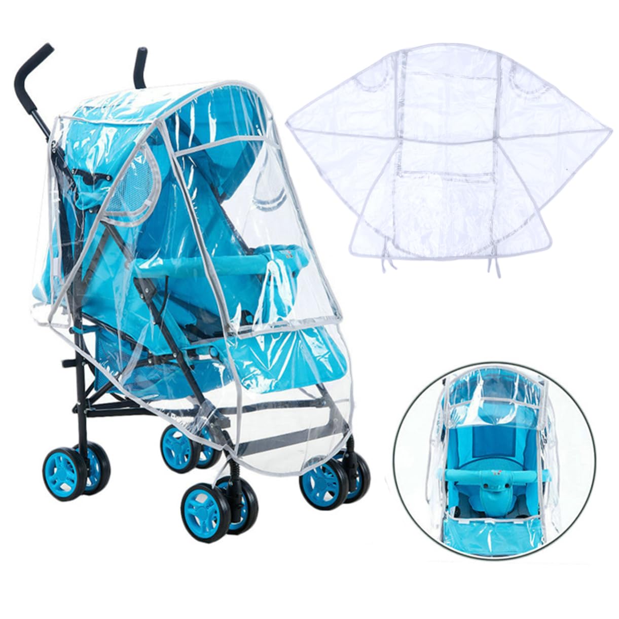 Windproof Stroller Rain Easy Installation Material for All Standard Strollers