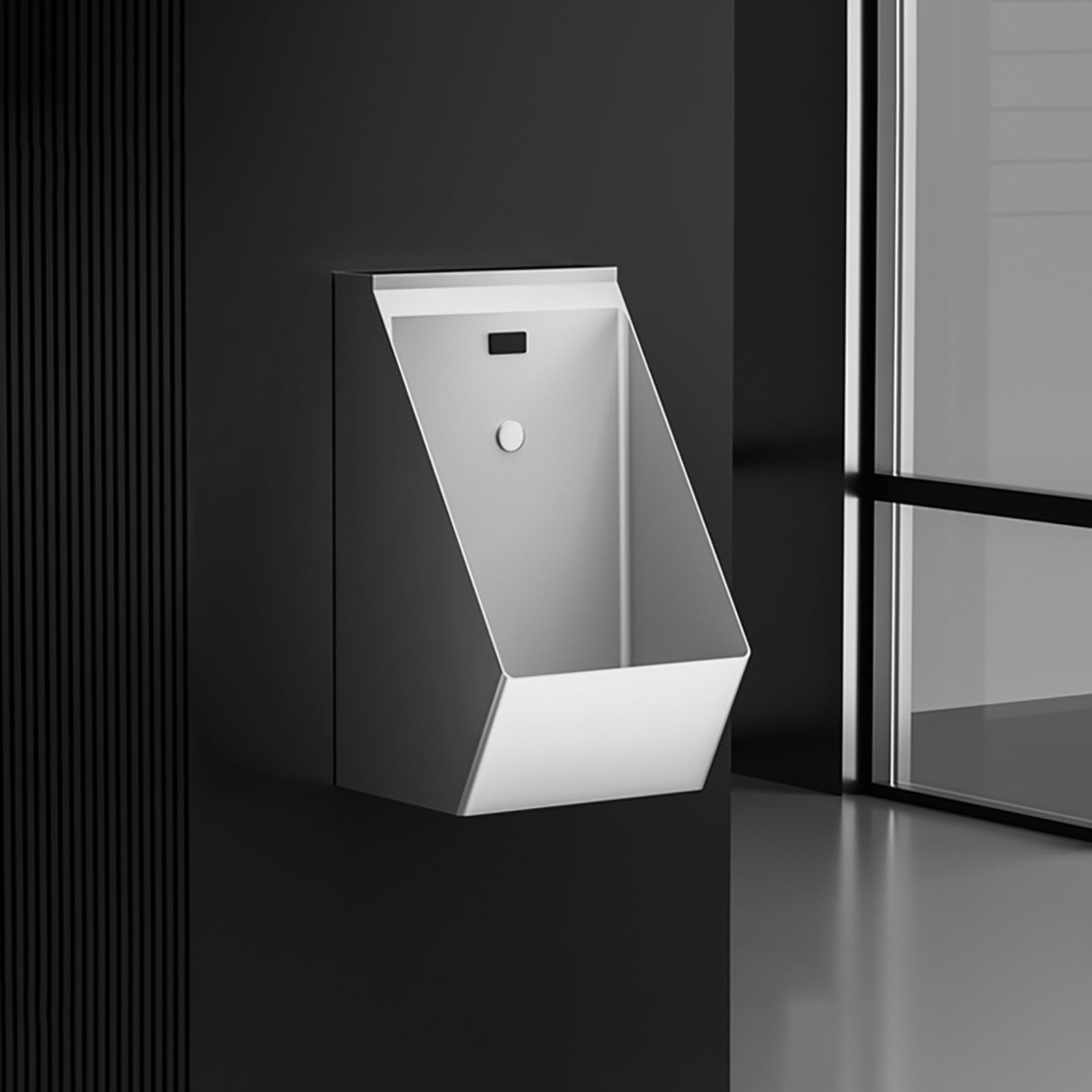 Urinario de descarga con sensor comercial, de acero inoxidable, montaje en pared, sistema de descarga automática para baño, hotel, tienda, hogar