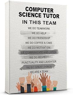 Customize Computer Science Tutor Poster Wall Art, Computer Science Tutor Decor Poster Canvas Painting Print Inspirational Wall Art for Office 15AZ555