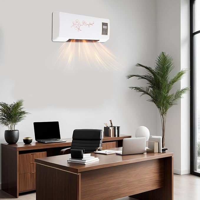 Calefactor Eléctrico de Pared PTC 1400W con Control Remoto y Temporizador miniatura 8