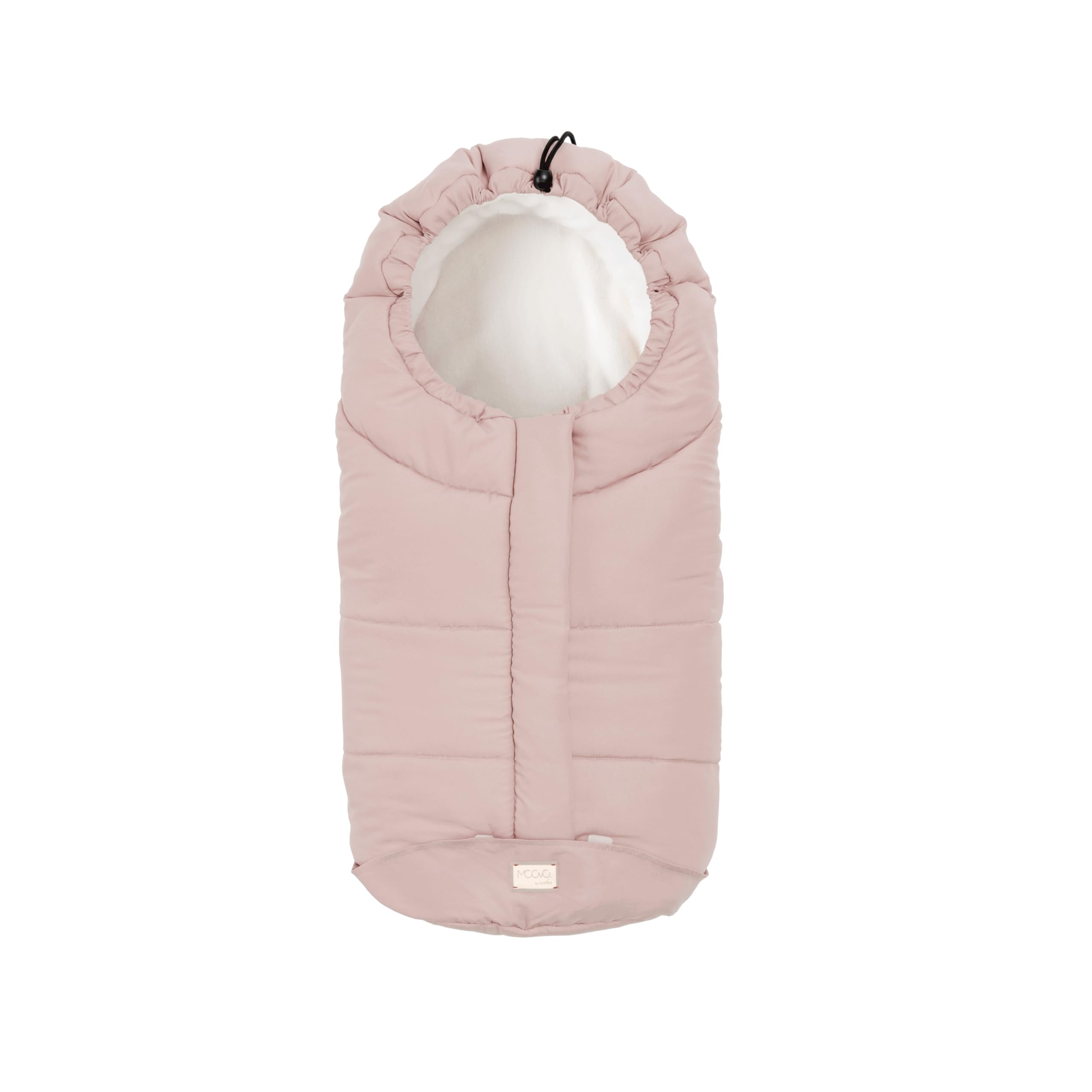 Nuvita 9045 Ovetto City | Saco universal para asientos de coche y cochecitos | Perfecto para niños de 0 a 6 meses (80 cm) | Tejido aterciopelado y máximo confort hasta -5 °C | Rosa suave