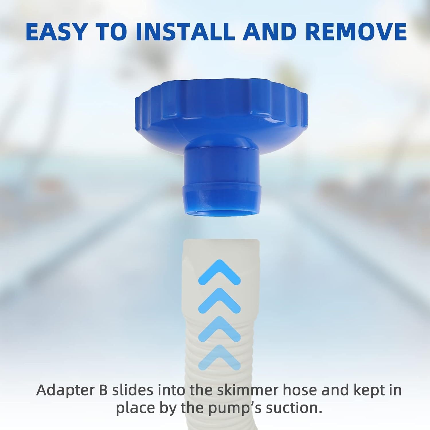 11238 Surface Skimmer Hose Adapter, Pool Vacuum Hose B Adapter Replacement for Intex Above Ground Swimming Skimmer Wall Mount Attachment & 25016 Pool Hose Part image 4