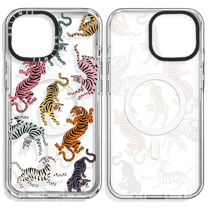 GULTMEE Magnetic for iPhone 14 Pro Max Case [Compatible with MagSafe][Military-Grade Drop Tested] Shockproof Protective Slim Cover for iPhone 14 Pro Max 6.7 inch,Cute Tiger Print for Women Girls