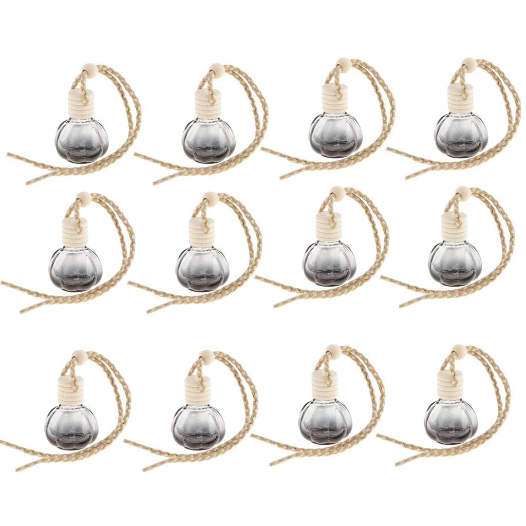 Empty Glass Car Hanging Perfume Bottle, Pumpkin Shape, 10ml, Pack of 12-image-4