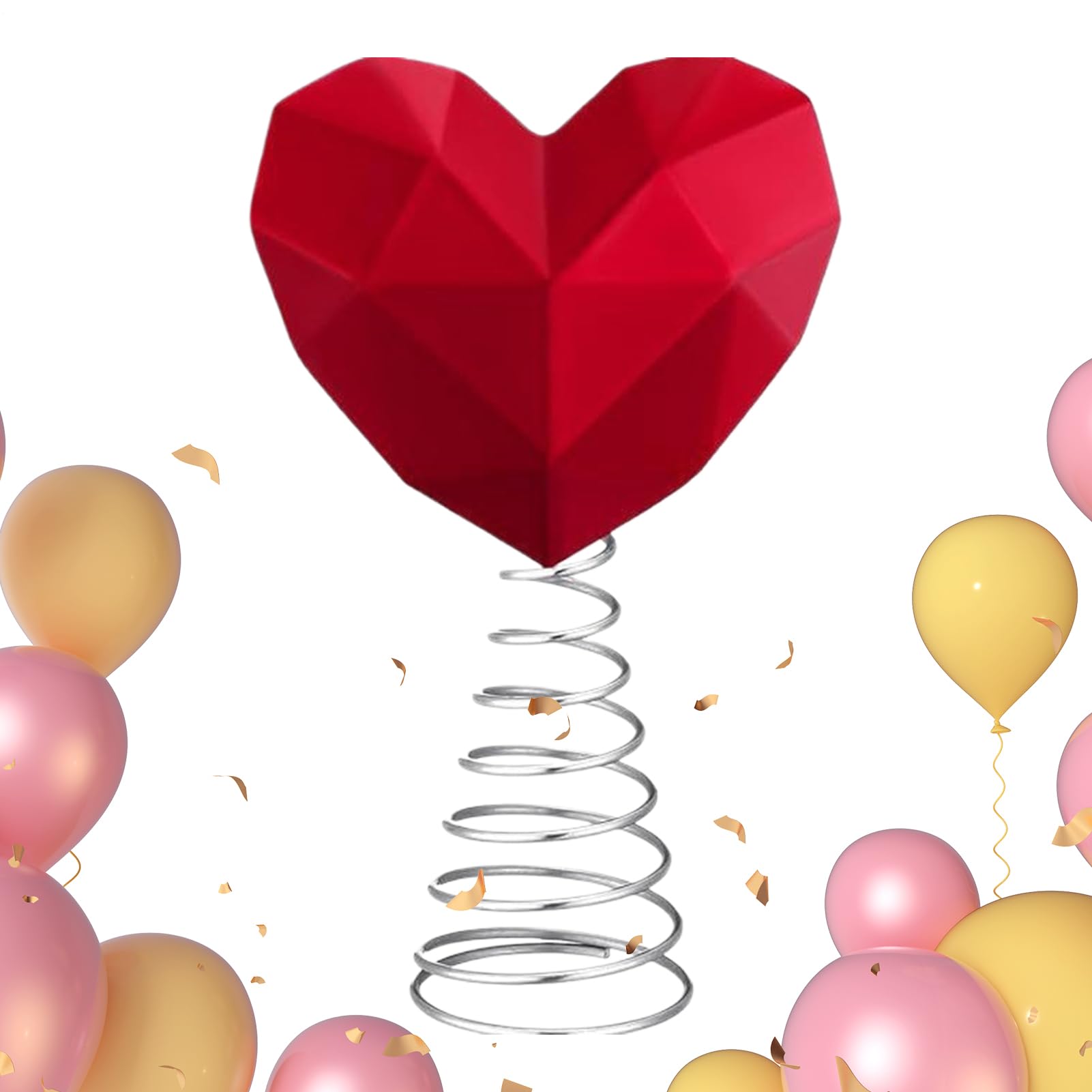 Adornos navideños en forma de corazón para decorar salones, bodas y fiestas en casa