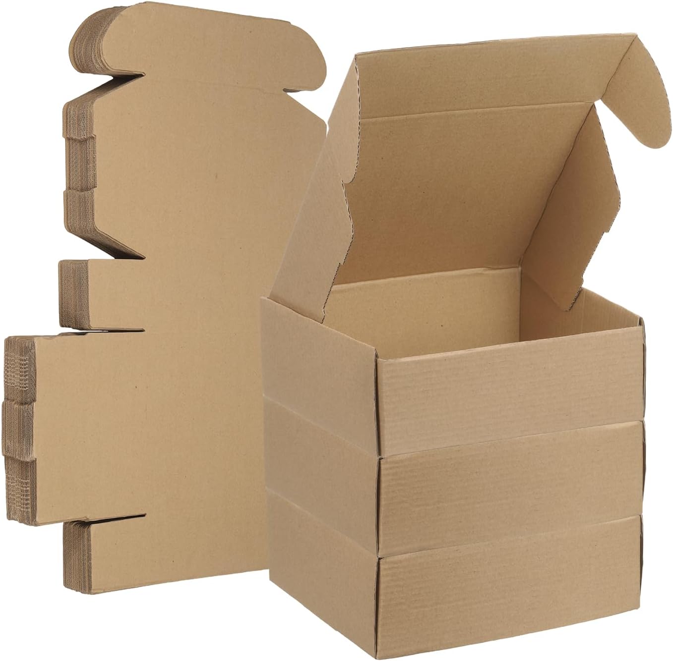 PATIKIL 10 x 7 x 2 Inch Shipping Boxes, 30 Pack Extra Hard Corrugated Cardboard Box Cute Carton Boxes Literature Mailer for Mailing Packaging Small Business Gift Storage,Brown